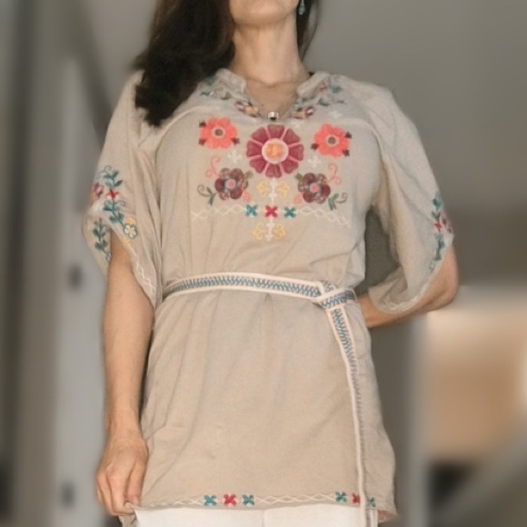 Johnny Was Floral Gypsy JWLA Long Tunic Top Dress - Picture 2 of 8